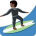 🏄🏿‍♂️ man surfing: dark skin tone display on Twitter